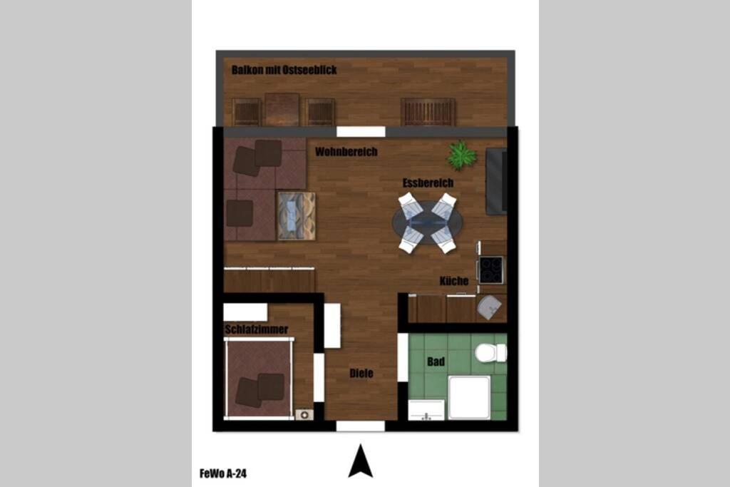 Meerblick Ferienwohnung Зирксдорф Екстериор снимка